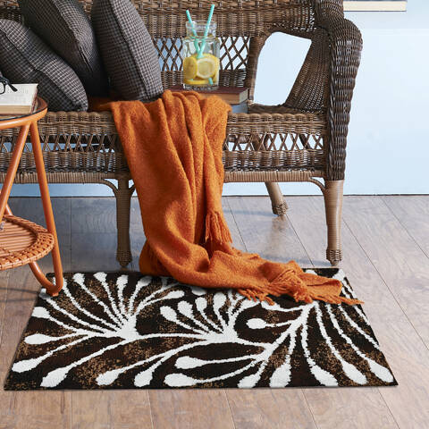 Jellybean Pattern Brown 19 X 29 Area Rug SS-MP001B 815-138102 Image 1