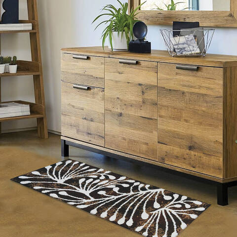 Jellybean Pattern Brown 19 X 46 Area Rug SS-MP001J 815-138103 Image 1