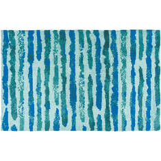 Jellybean Pattern Blue Rectangle 2x3 ft Microfiber Carpet 138106