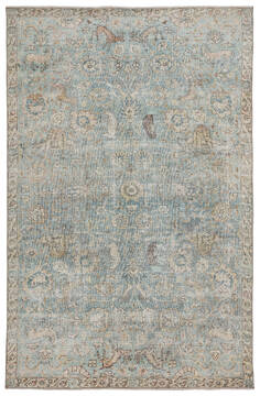 Jaipur Living Boheme Green Rectangle 4x6 ft Polyester and Cotton Carpet 138377