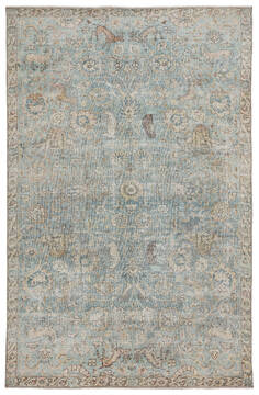 Jaipur Living Boheme Green Rectangle 6x9 ft Polyester and Cotton Carpet 138379
