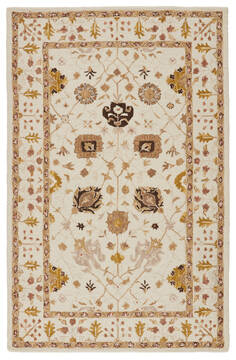 Jaipur Living Cardamom White Rectangle 5x8 ft Wool Carpet 138519