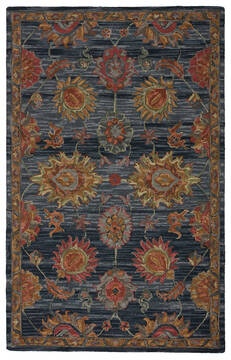 Jaipur Living Cardamom Blue Rectangle 9x12 ft Wool Carpet 138557