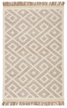 Jaipur Living Citadel White Rectangle 8x10 ft Wool and Jute Carpet 138599