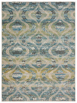 Jaipur Living Rhythmik by Nikki Chu Blue Rectangle 4x6 ft Polypropylene Carpet 139371