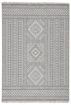 Jaipur Living Tikal Grey Rectangle 2x4 ft Polypropylene and Polyester Carpet 139611