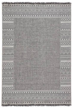 Jaipur Living Tikal Grey Rectangle 4x6 ft Polypropylene and Polyester Carpet 139617