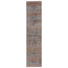 Jaipur Living Valentia Grey Runner 10 to 12 ft Polyester and Viscose Carpet 139679
