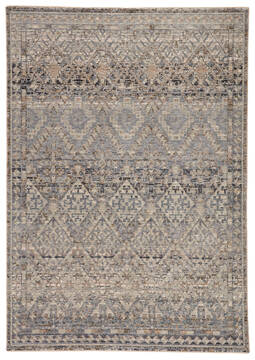 Jaipur Living Valentia Grey Rectangle 6x9 ft Polyester and Viscose Carpet 139689