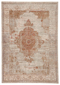 Jaipur Living Valentia Beige Rectangle 6x9 ft Polyester and Viscose Carpet 139693