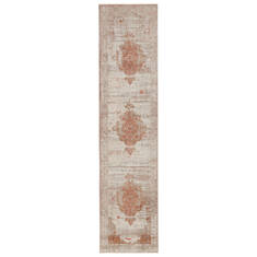 Jaipur Living Valentia Beige Runner 10 to 12 ft Polyester and Viscose Carpet 139695