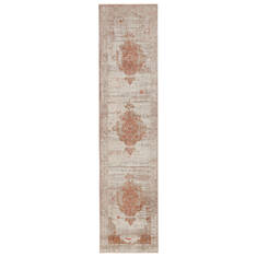 Jaipur Living Valentia Beige Runner 10 to 12 ft Polyester and Viscose Carpet 139695