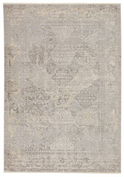 Jaipur Living Vienne Grey Rectangle 8x11 ft Polyester and Viscose Carpet 139771