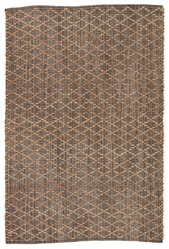 Jaipur Living Zealand Grey Rectangle 5x8 ft Cotton and Jute Carpet 139909