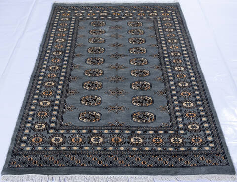 Bokhara Grey Hand Knotted 40 X 63 Area Rug 700-139934 Image 1