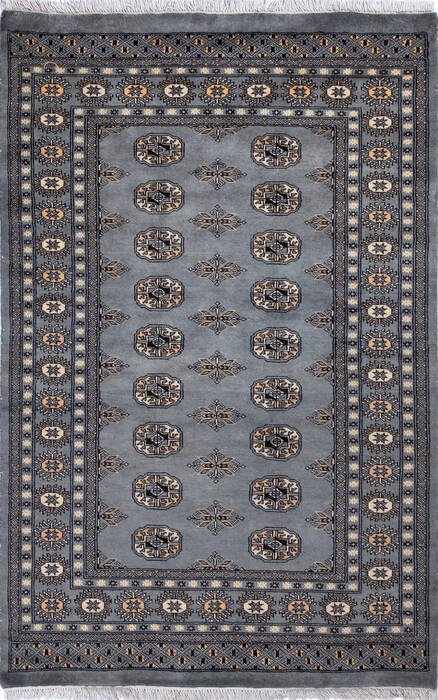 Bokhara Grey Hand Knotted 40 X 63 Area Rug 700-139934 Image 0