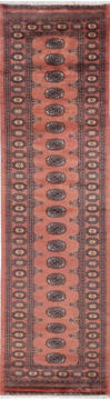 Bokhara Purple Runner Hand Knotted 2'8" X 9'9"  Area Rug 700-139939