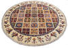 Chobi Beige Round Hand Knotted 69 X 69  Area Rug 700-139940 Thumb 1