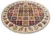 Chobi Beige Round Hand Knotted 69 X 69 Area Rug 700-139940 Thumb 1
