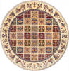 Chobi Beige Round Hand Knotted 69 X 69  Area Rug 700-139940 Thumb 0