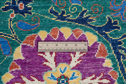 Chobi Green Hand Knotted 41 X 57 Area Rug 700-139945 Image 6
