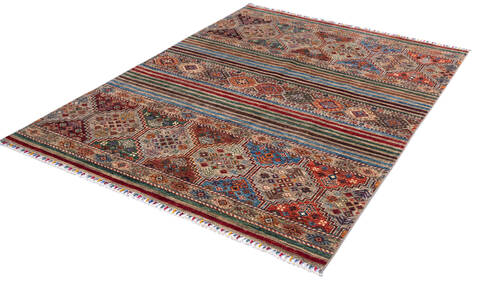 Chobi Multicolor Hand Knotted 50 X 66 Area Rug 700-139950 Image 2