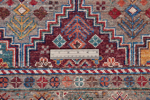 Chobi Grey Hand Knotted 59 X 710 Area Rug 700-139951 Image 7