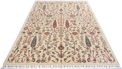 Chobi Beige Hand Knotted 57 X 711 Area Rug 700-139952 Image 1