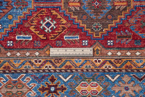 Chobi Multicolor Hand Knotted 81 X 114 Area Rug 700-139955 Image 10