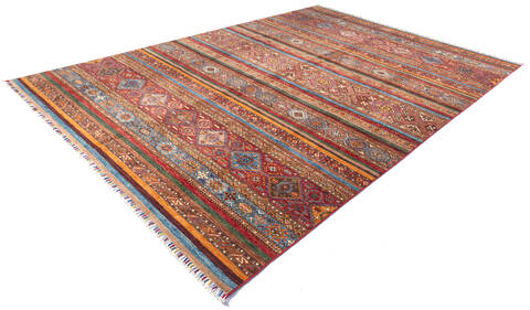 Chobi Multicolor Hand Knotted 81 X 114 Area Rug 700-139955 Image 4