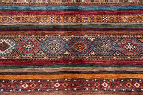 Chobi Multicolor Hand Knotted 81 X 114 Area Rug 700-139955 Image 6