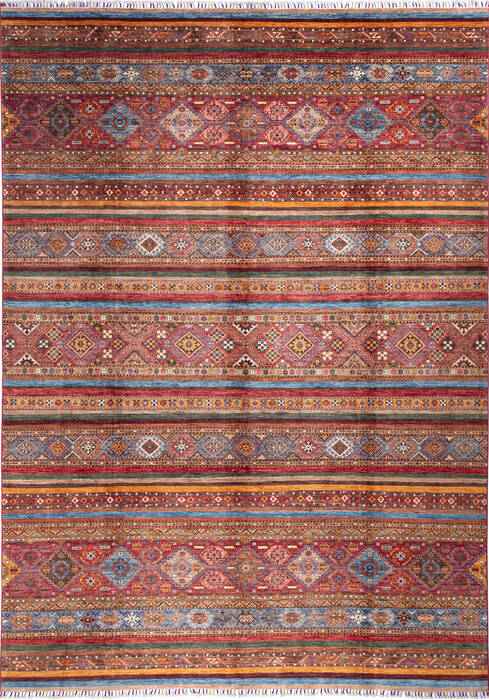 Chobi Multicolor Hand Knotted 81 X 114 Area Rug 700-139955 Image 0