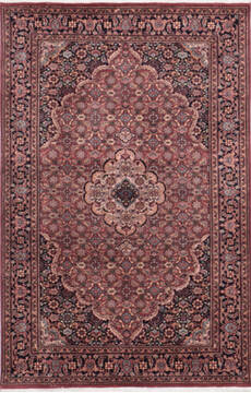 Indian Mahi Red Rectangle 4x6 ft Wool Carpet 139958