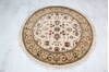 Jaipur White Round Hand Knotted 41 X 42 Area Rug 905-139961 Thumb 1