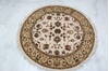 Jaipur White Round Hand Knotted 41 X 42 Area Rug 905-139961 Thumb 3