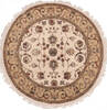 Jaipur White Round Hand Knotted 41 X 42  Area Rug 905-139961 Thumb 0