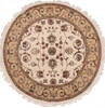 Jaipur White Round Hand Knotted 41 X 42 Area Rug 905-139961 Thumb 0