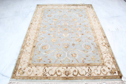 Jaipur Blue Hand Knotted 50 X 71 Area Rug 905-139966 Image 1
