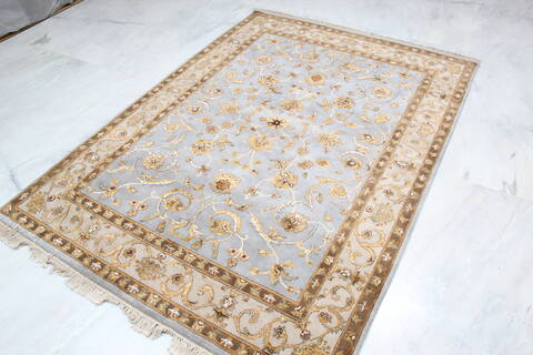 Jaipur Blue Hand Knotted 51 X 71 Area Rug 905-139967 Image 4