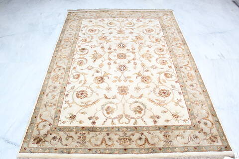 Jaipur White Hand Knotted 51 X 72 Area Rug 905-139972 Image 1