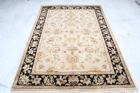 Jaipur Beige Hand Knotted 50 X 74 Area Rug 905-139976 Image 1