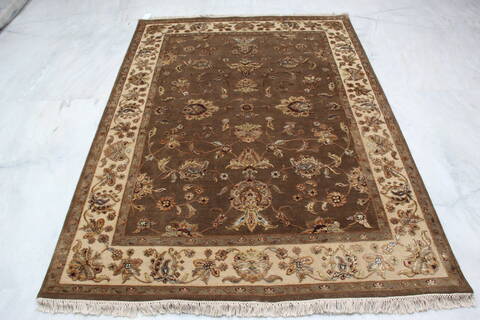 Jaipur Brown Hand Knotted 51 X 71 Area Rug 905-139978 Image 5