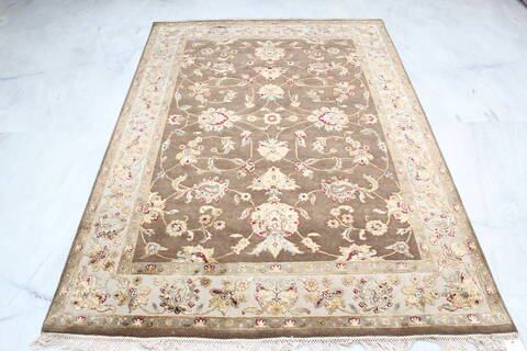 Jaipur Brown Hand Knotted 50 X 73 Area Rug 905-139979 Image 1