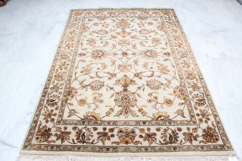 Jaipur White Hand Knotted 51 X 72 Area Rug 905-139980 Image 1