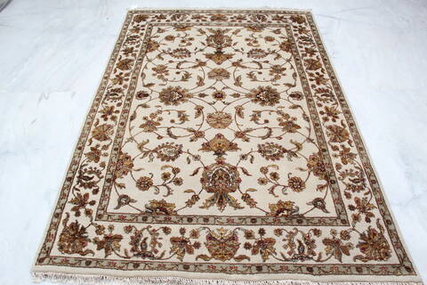 Jaipur White Hand Knotted 51 X 72 Area Rug 905-139980 Image 5