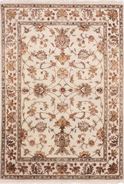 Jaipur White Hand Knotted 51 X 72 Area Rug 905-139980 Image 0