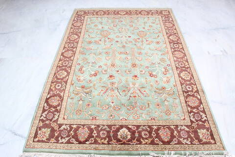 Jaipur Green Hand Knotted 410 X 71 Area Rug 905-139983 Image 1