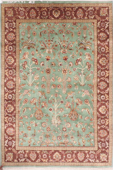 Jaipur Green Hand Knotted 410 X 71 Area Rug 905-139983 Image 0