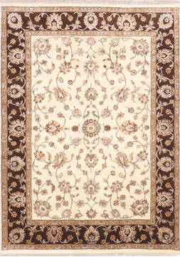 Jaipur White Hand Knotted 5'1" X 7'2"  Area Rug 905-139986
