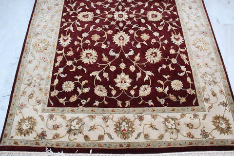 Jaipur Red Hand Knotted 52 X 71 Area Rug 905-139991 Image 2